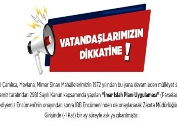 Yeni Çamlıca, Mevlana ve Mimar Sinan Mahalleleri’nin mülkiyet sorunu tahlile kavuşuyor