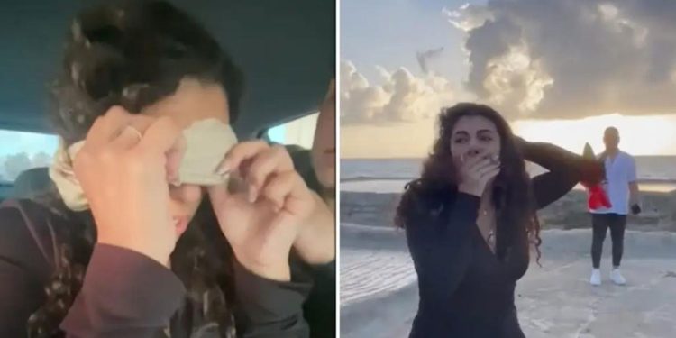 Toplumsal medya bu imajları konuşuyor… Evlilik teklifi için sevgilisini kaçırttı! Farklı mı, fecî mu?