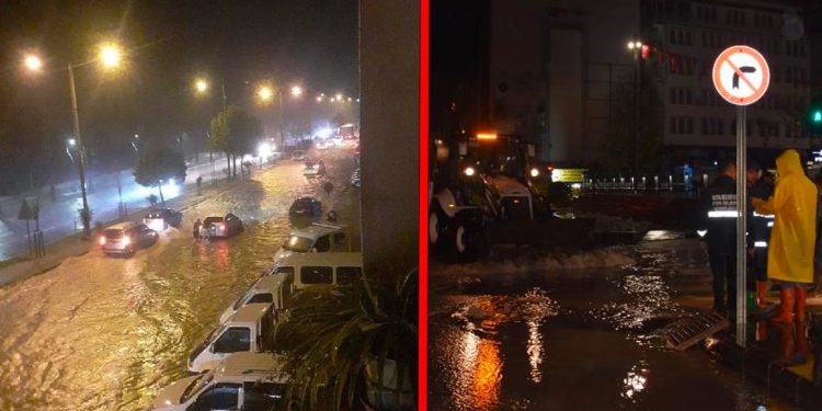 Sağanak Yağış Hayatı Felç Etti, Cadde ve Sokaklar Göle Döndü!